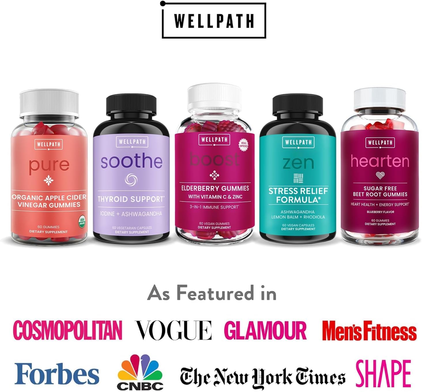 WellPath Soothe premium USA imported women wellness capsule bottle on a clean background.