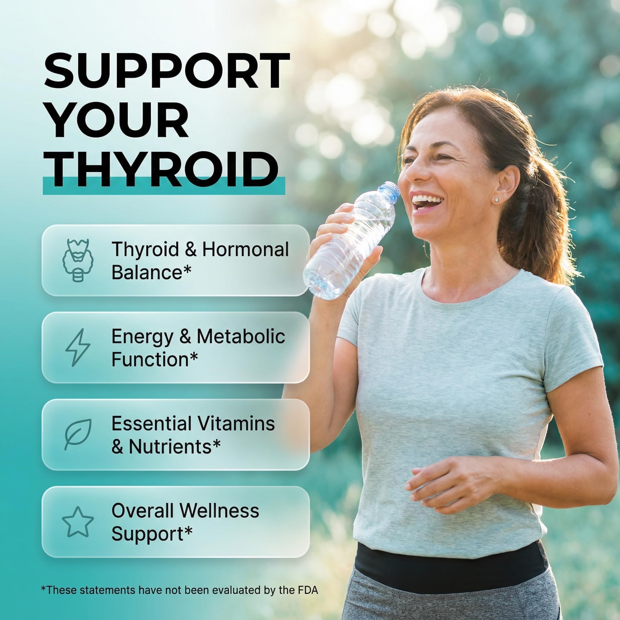 Clean Nutraceuticals ThyroGlow supplement label showing Selenium Iodine and Ashwagandha ingredients