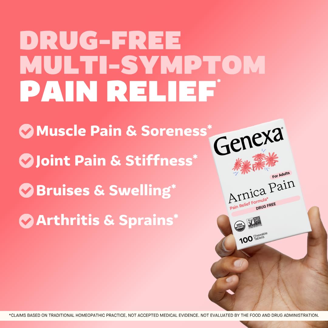Genexa Arnica tablets bottle label details