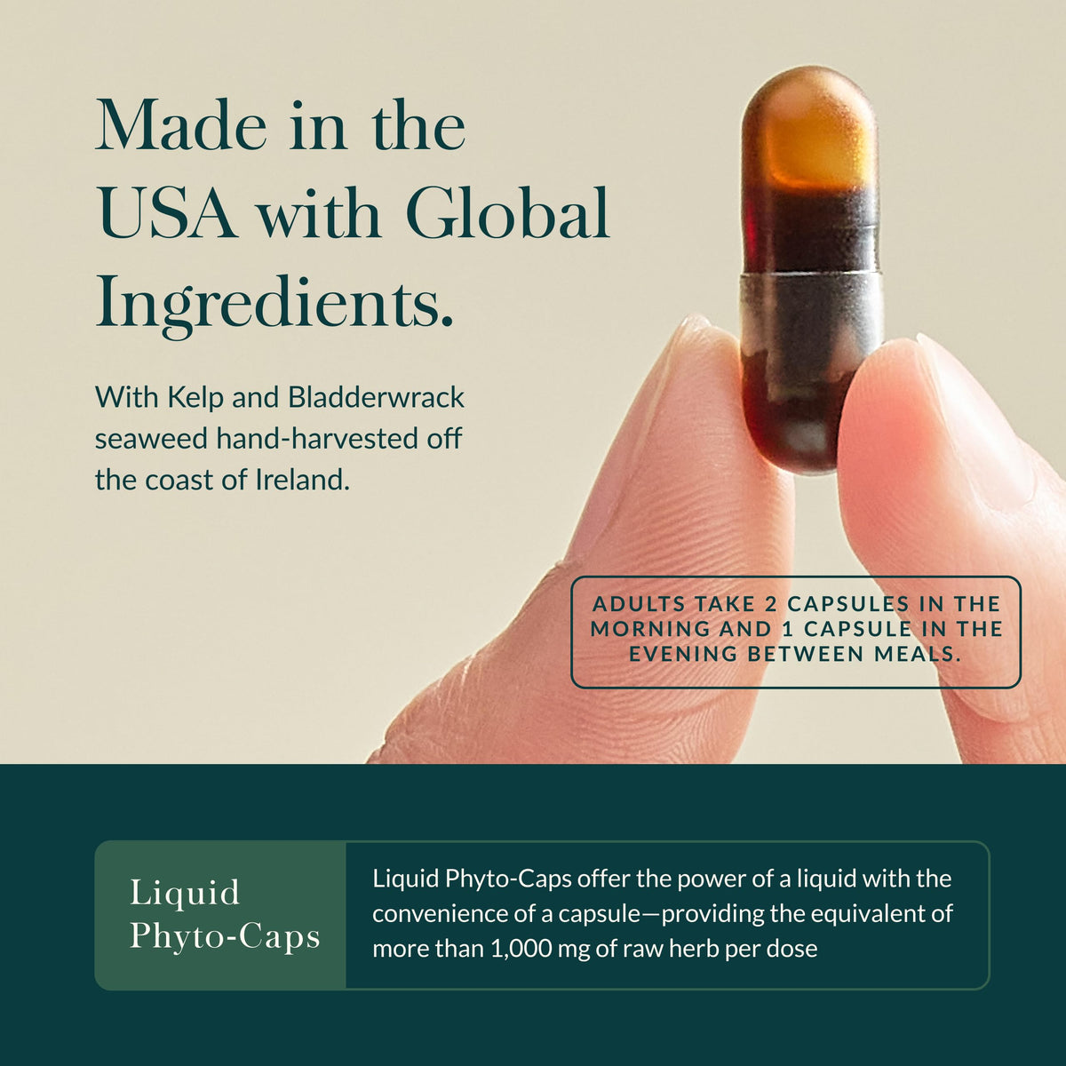 Gaia Herbs Thyroid Support ingredients list panel