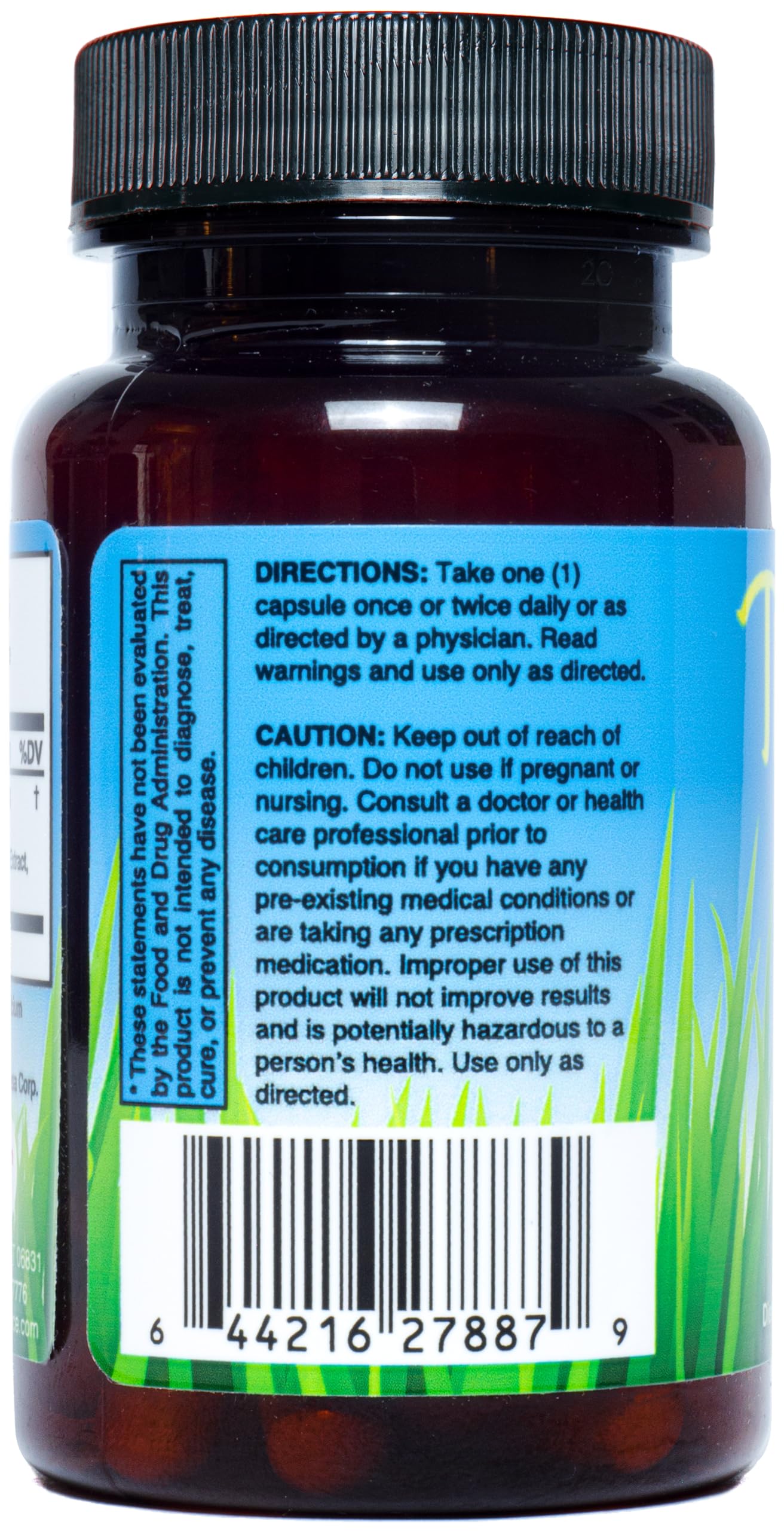 Thyrogard dietary supplement imported from the USA showing clear vegan and non-GMO labels.