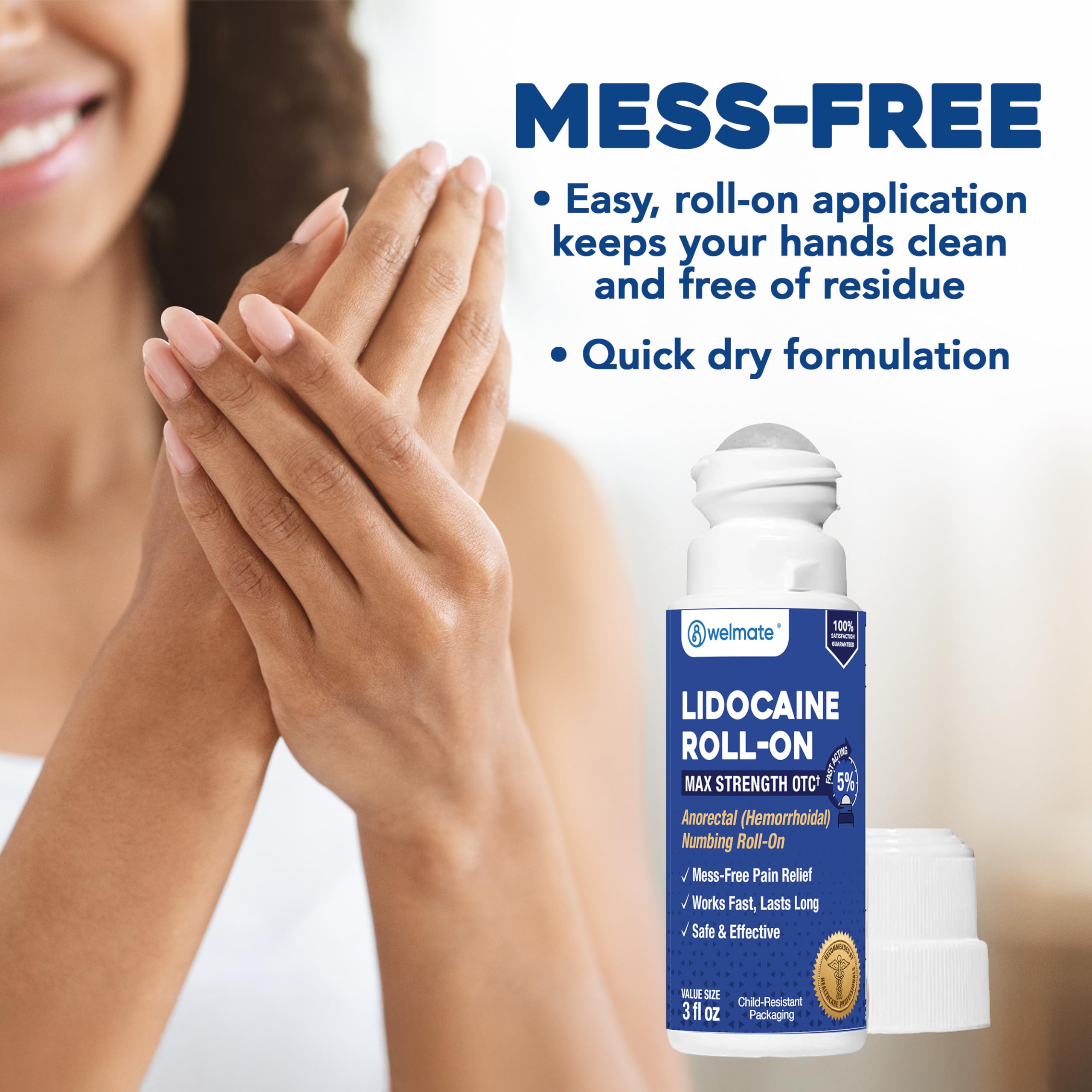 Welmate Lidocaine roll on applicator details