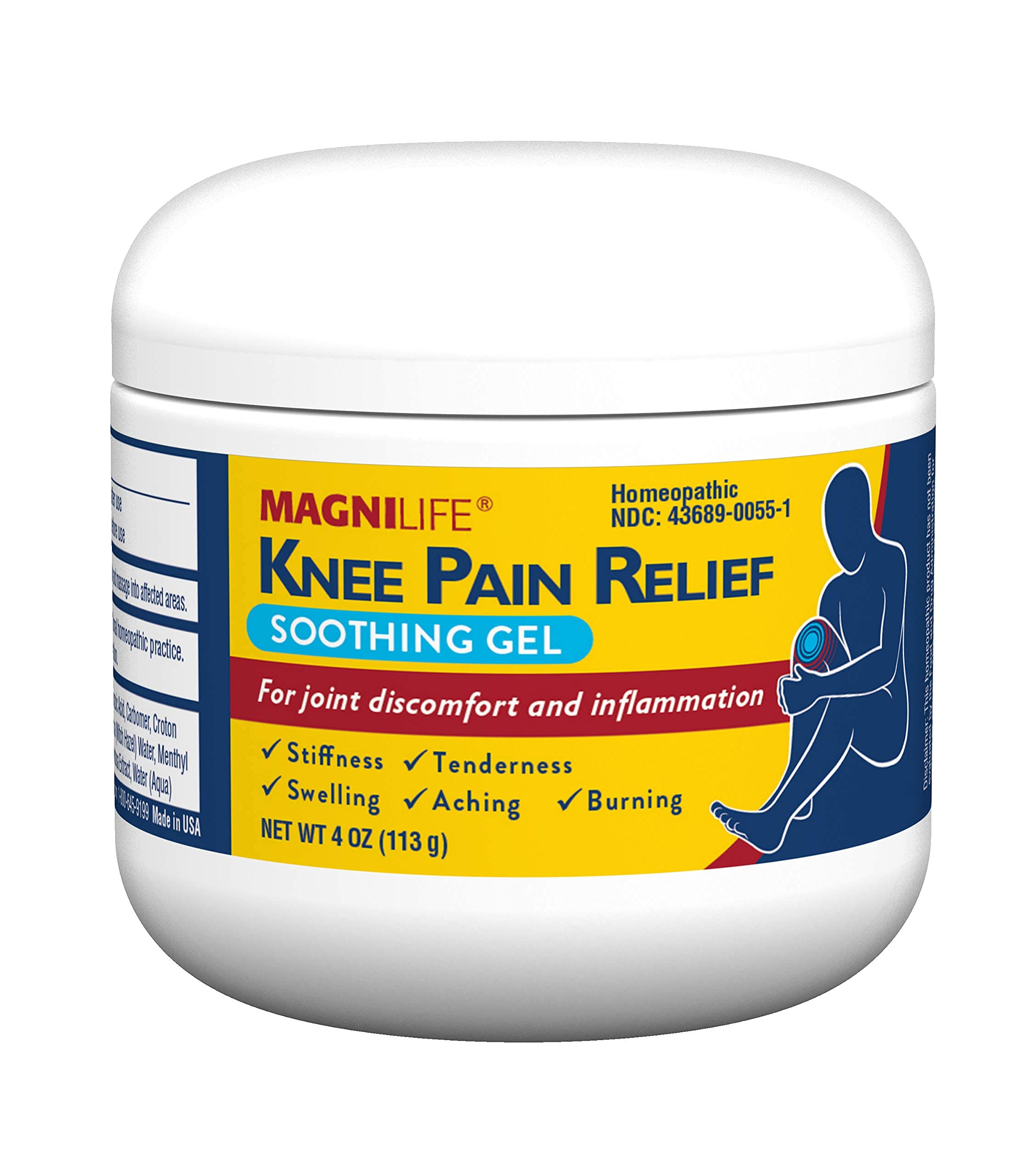 Magnilife Knee Pain Relief Gel 4 Ounce bottle side profile