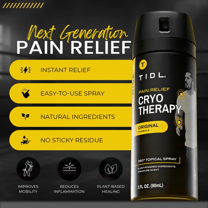 TIDL Cryotherapy spray bottle showing 360 degree nozzle