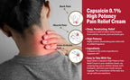 Globe pain relief cream packaging showing 0.1 percent capsaicin strength