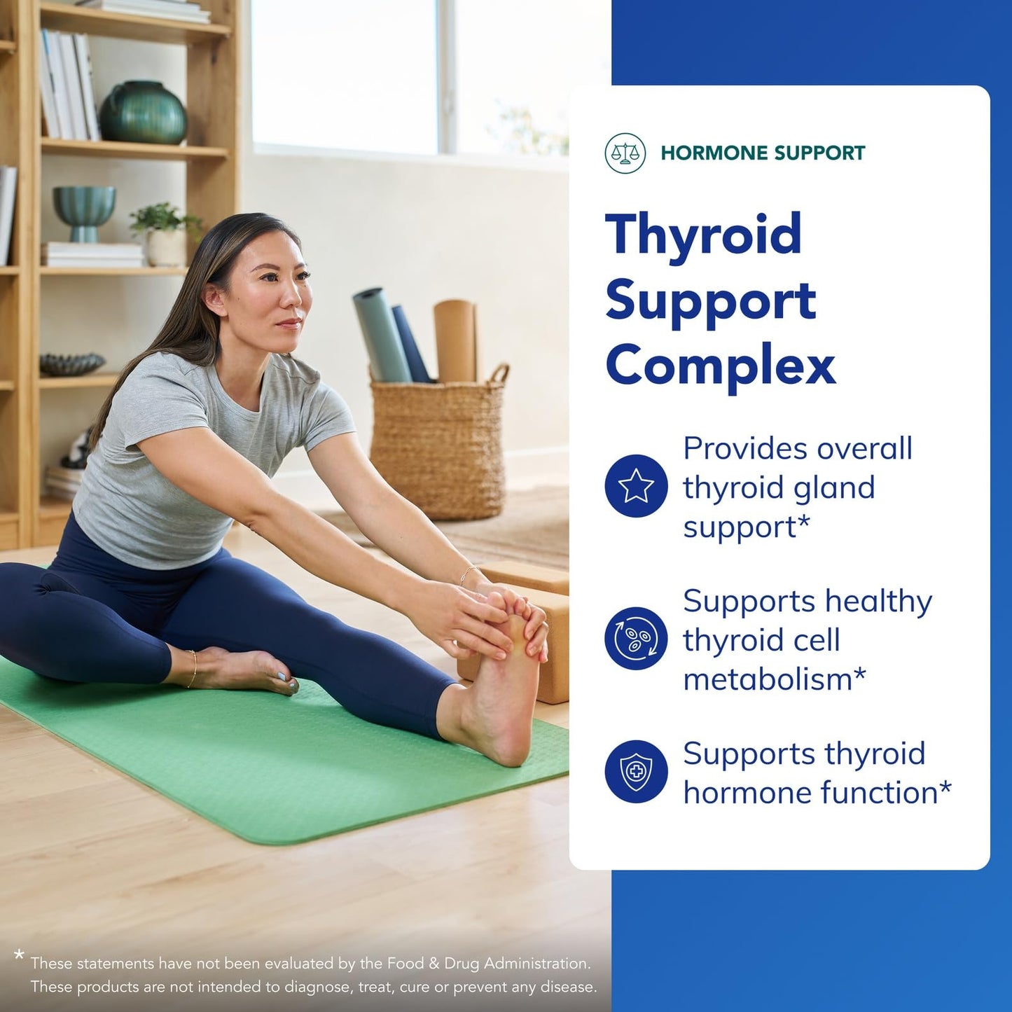 Vegetarian thyroid health capsules next to the white Pure Encapsulations bottle for daily endocrine support.
