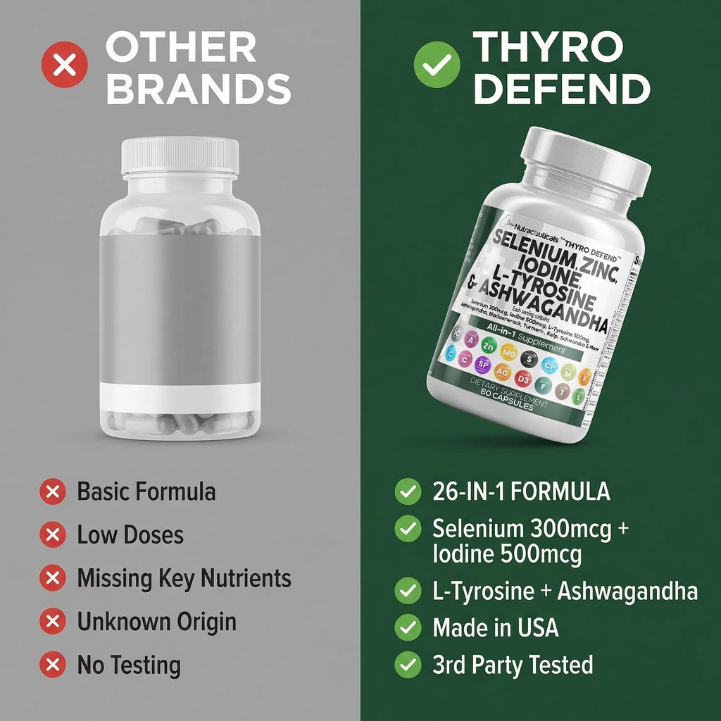 Clean Nutraceuticals ThyroDefend dietary supplement bottle back panel
