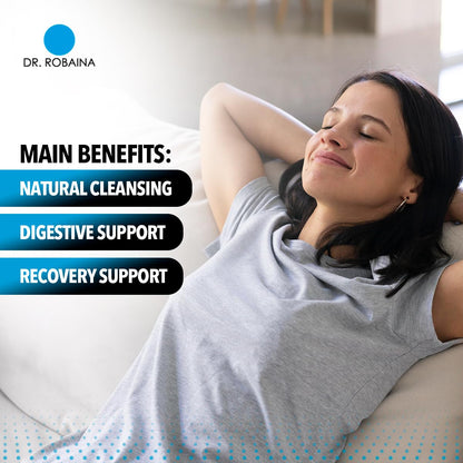 Close-up of Dr. Robaina activated charcoal dietary supplement supplement facts.