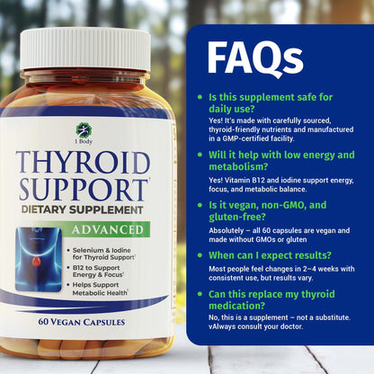 1 Body premium thyroid care supplement for daily vitality