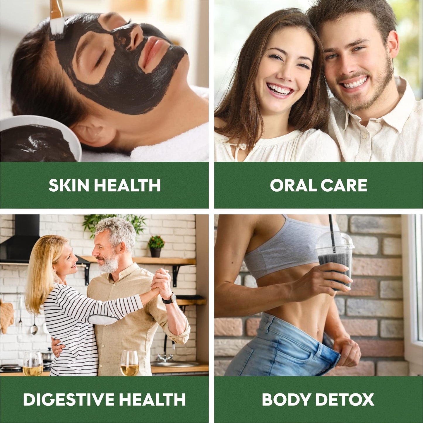 Premium USA imported Whole Nature charcoal capsules for natural teeth whitening support