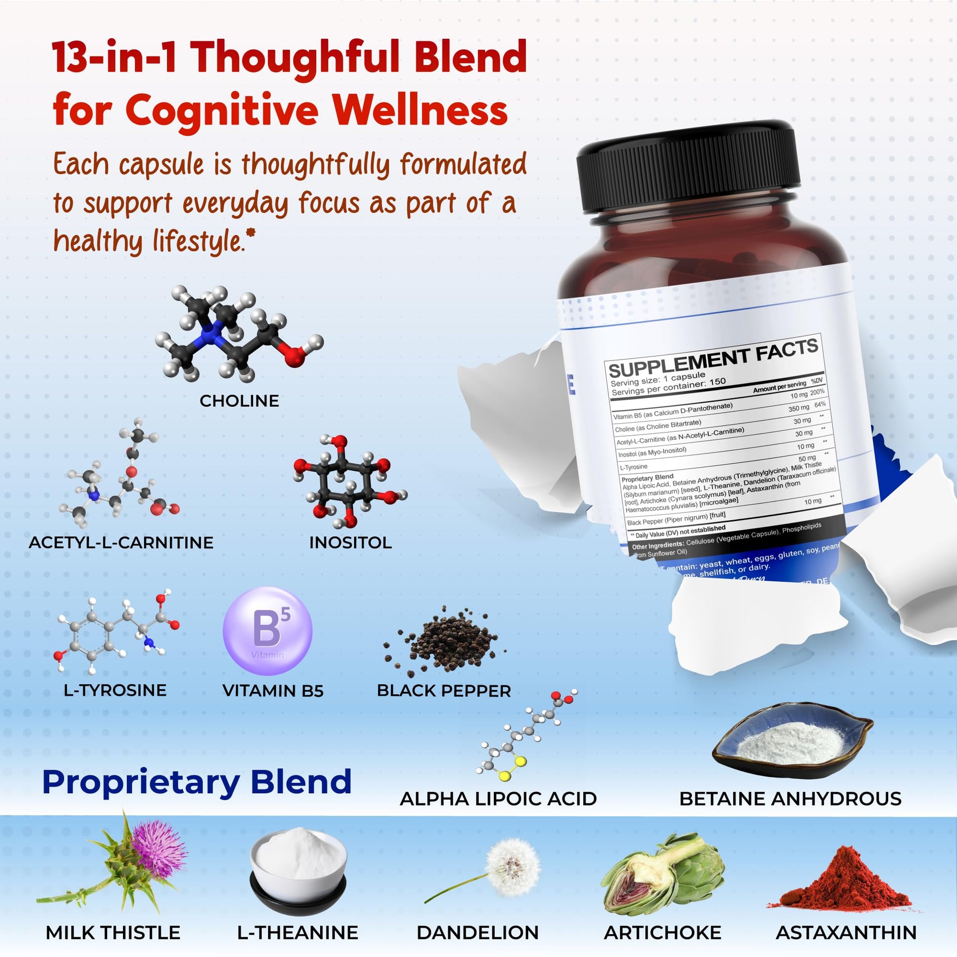 PeakPury 150 capsule bottle lifestyle cognitive support product