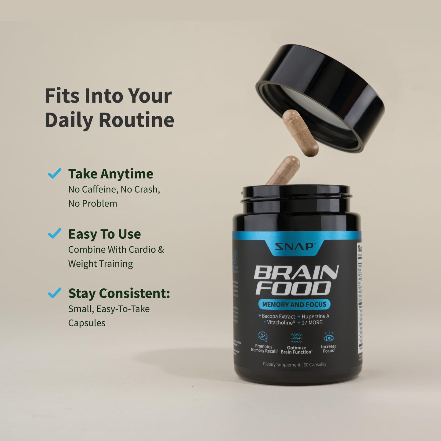 Authentic USA imported Snap Supplements packaging