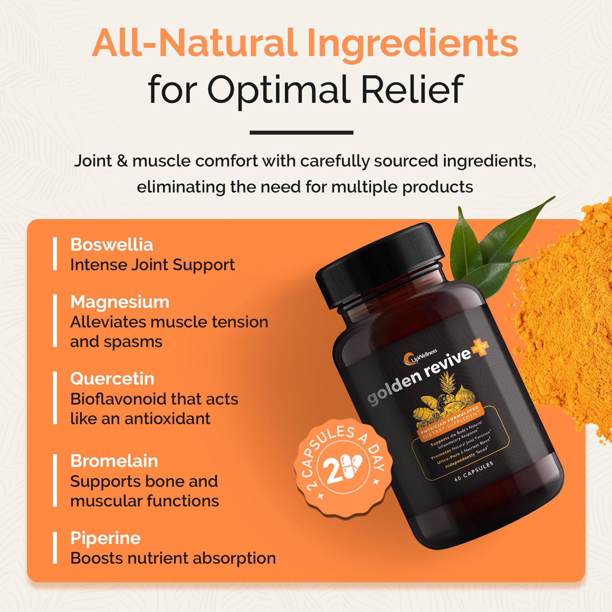 UpWellness Golden Revive Plus physician formulated joint care
