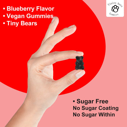 Duwhot Tinies Bers activated charcoal blueberry flavor detox gummies label details