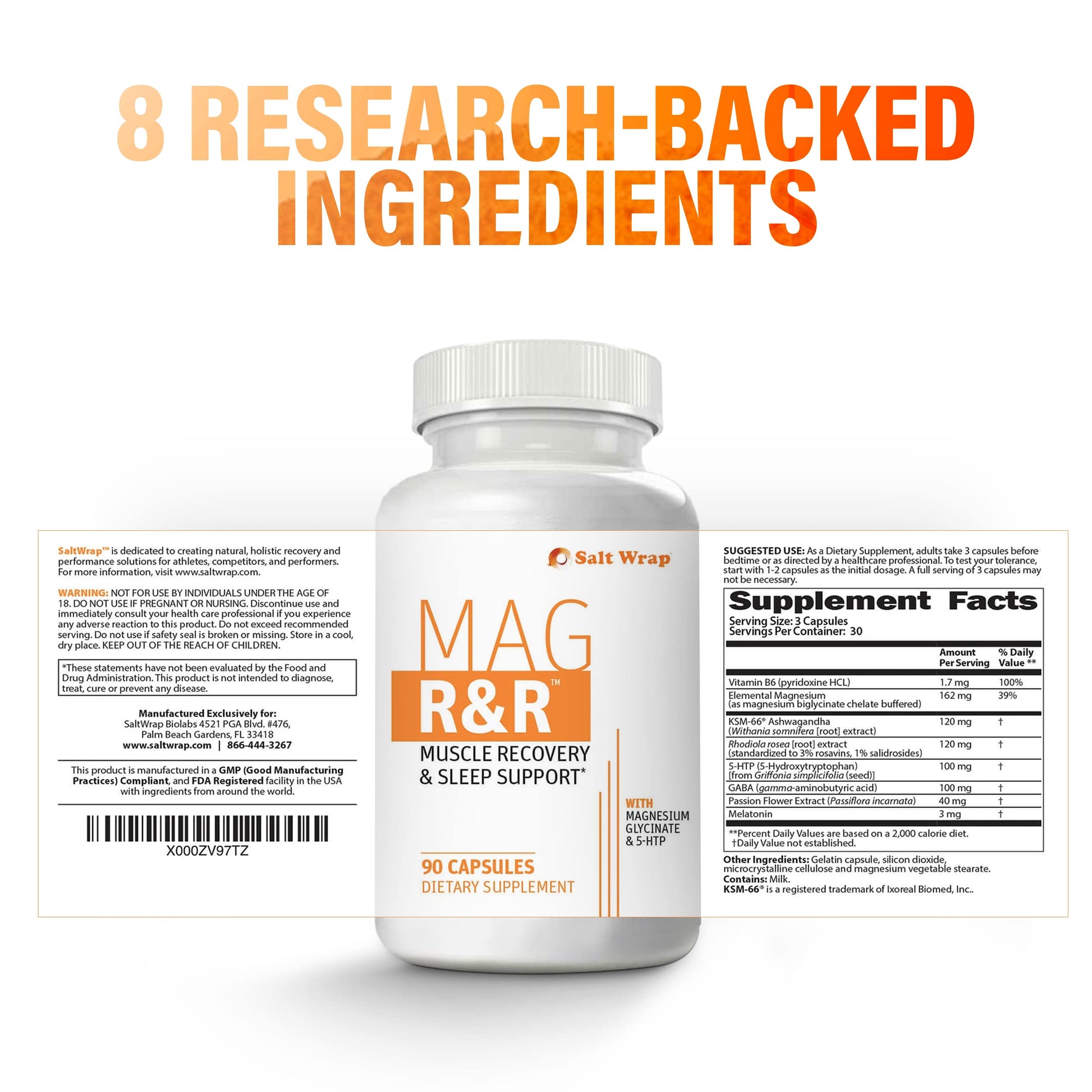 SaltWrap Mag R&R bottle for nighttime leg cramp relief