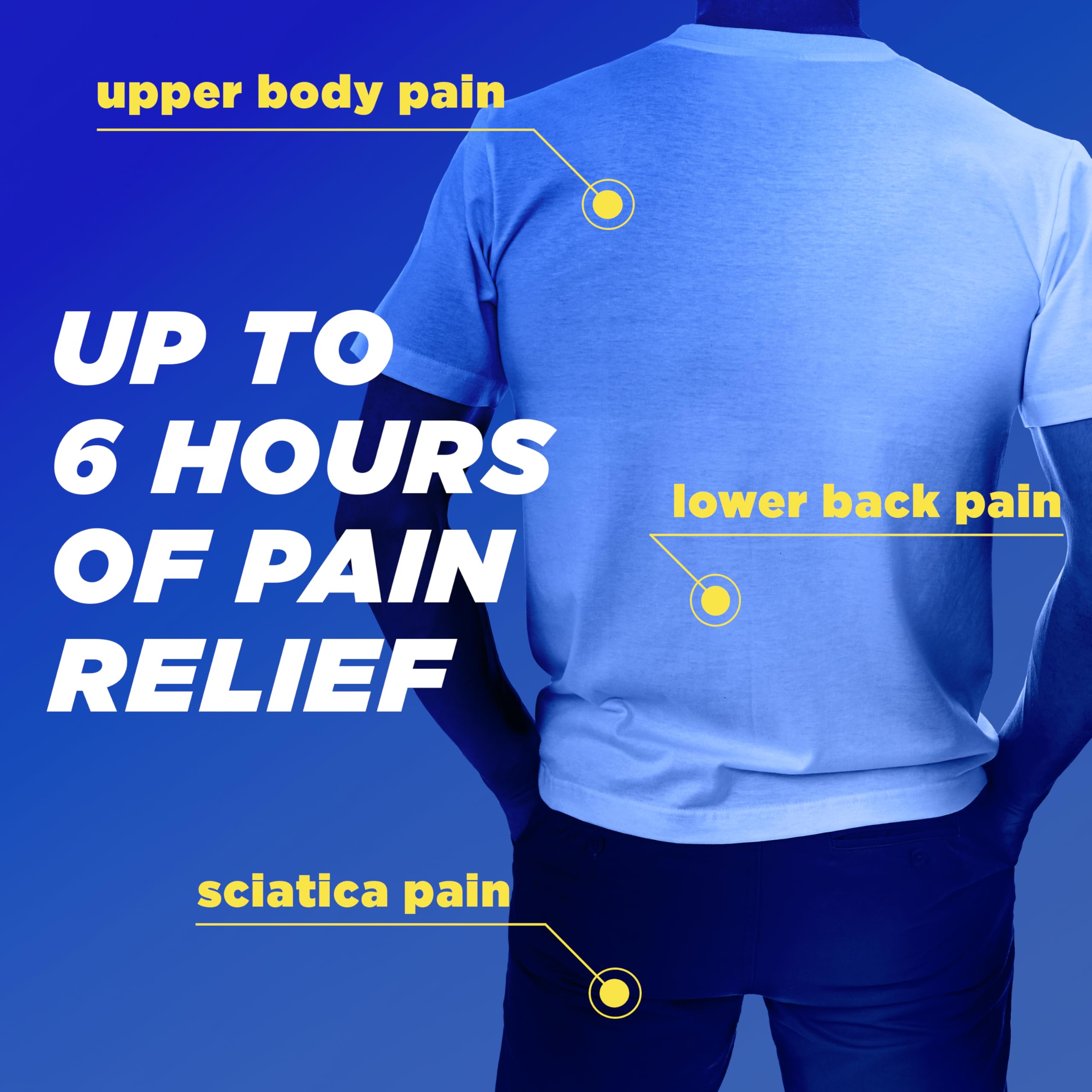 Close up of Backaid Maximum Strength aspirin-free formula text