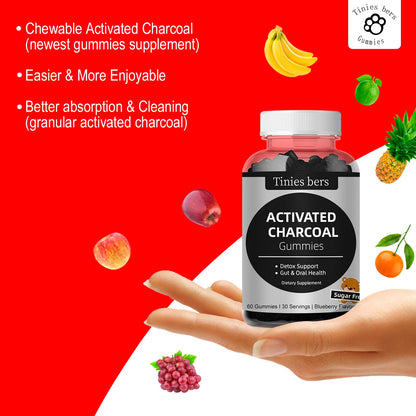 Premium Tinies Bers activated charcoal dietary supplement for bloating and oral health