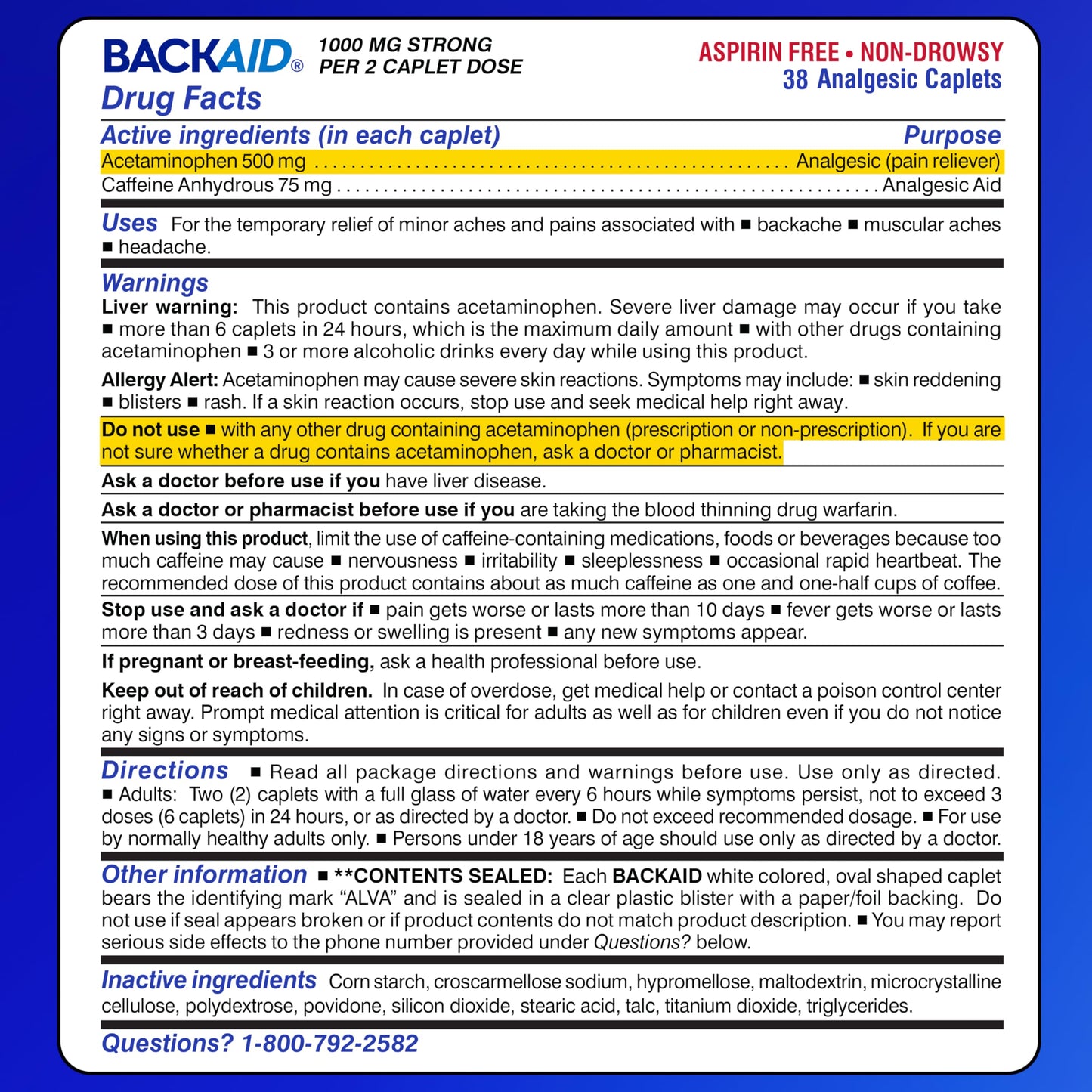 Backaid sciatica and leg pain relief bottle in hand