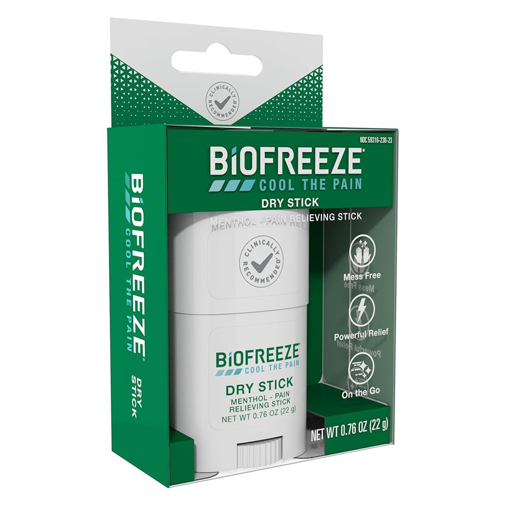 Biofreeze dry stick travel size for muscle pain relief