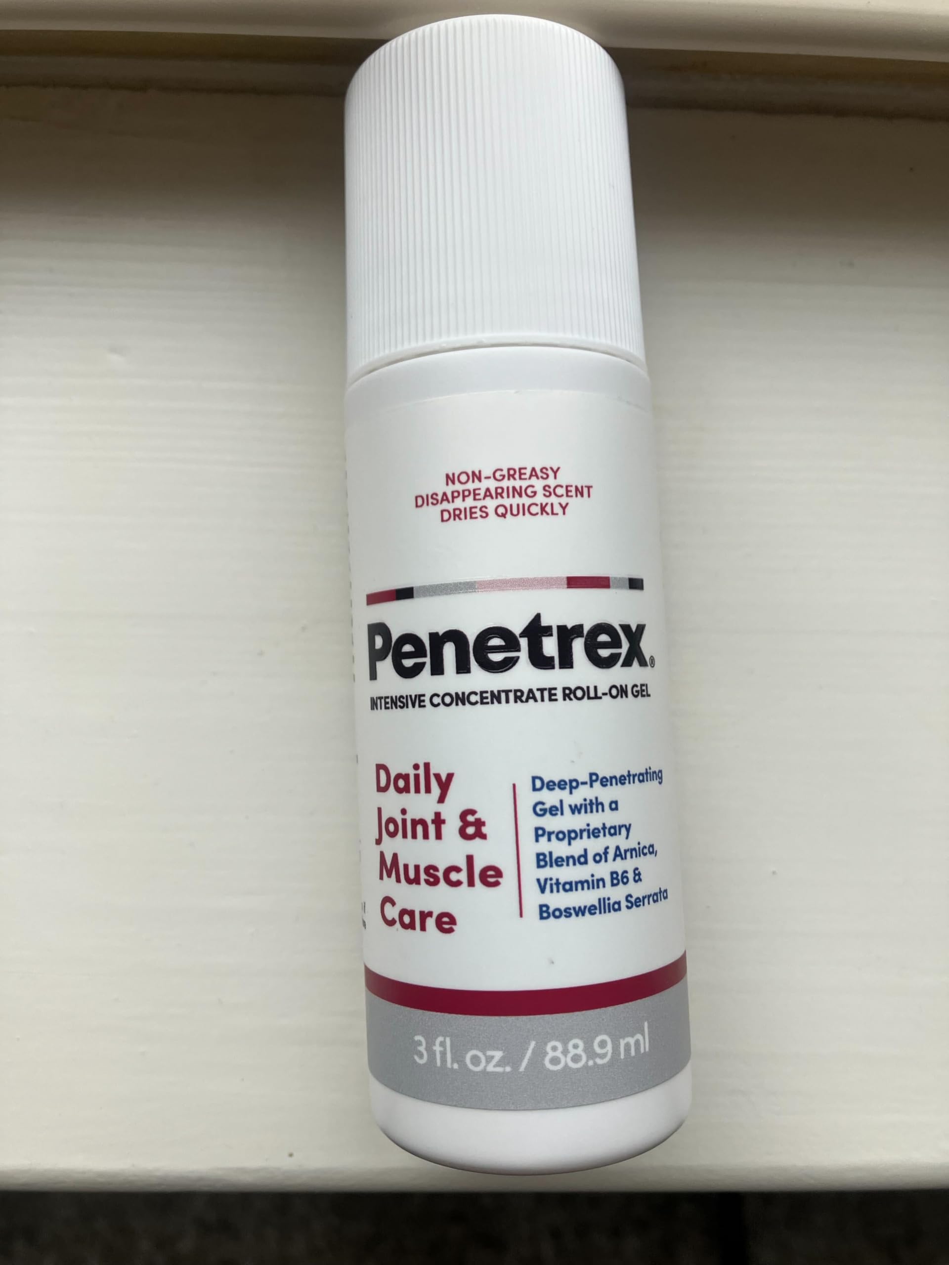 Penetrex roll on gel applicator close up for precise joint and muscle application