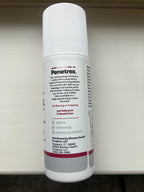 Back view of Penetrex 3 fluid ounce gel bottle with ingredient information