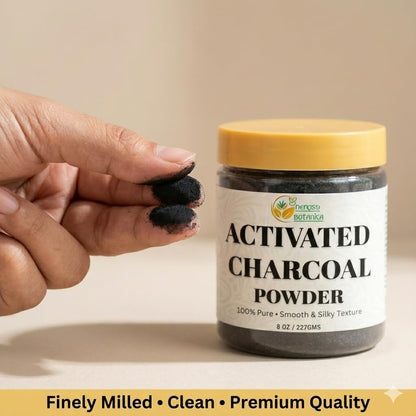 DIY charcoal face mask preparation using pure bamboo charcoal powder