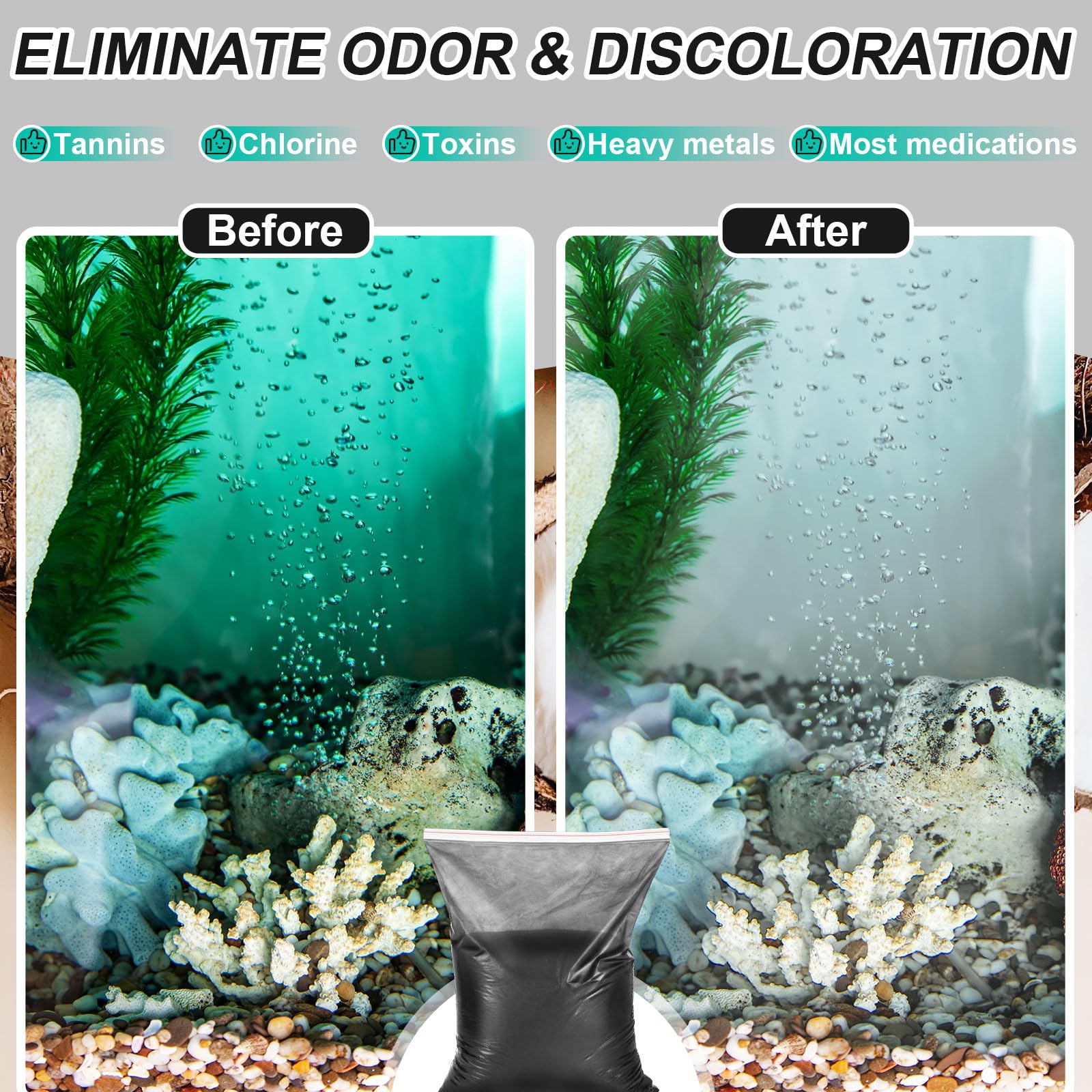 Threlaco premium activated charcoal powder bulk air purifier media