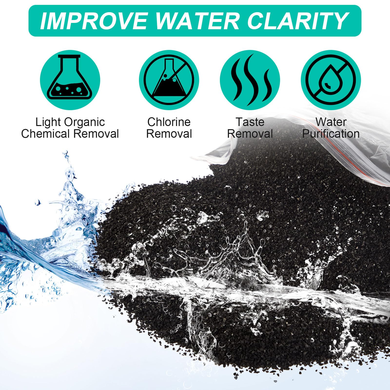 Threlaco coconut shell granular activated carbon aquarium filter material