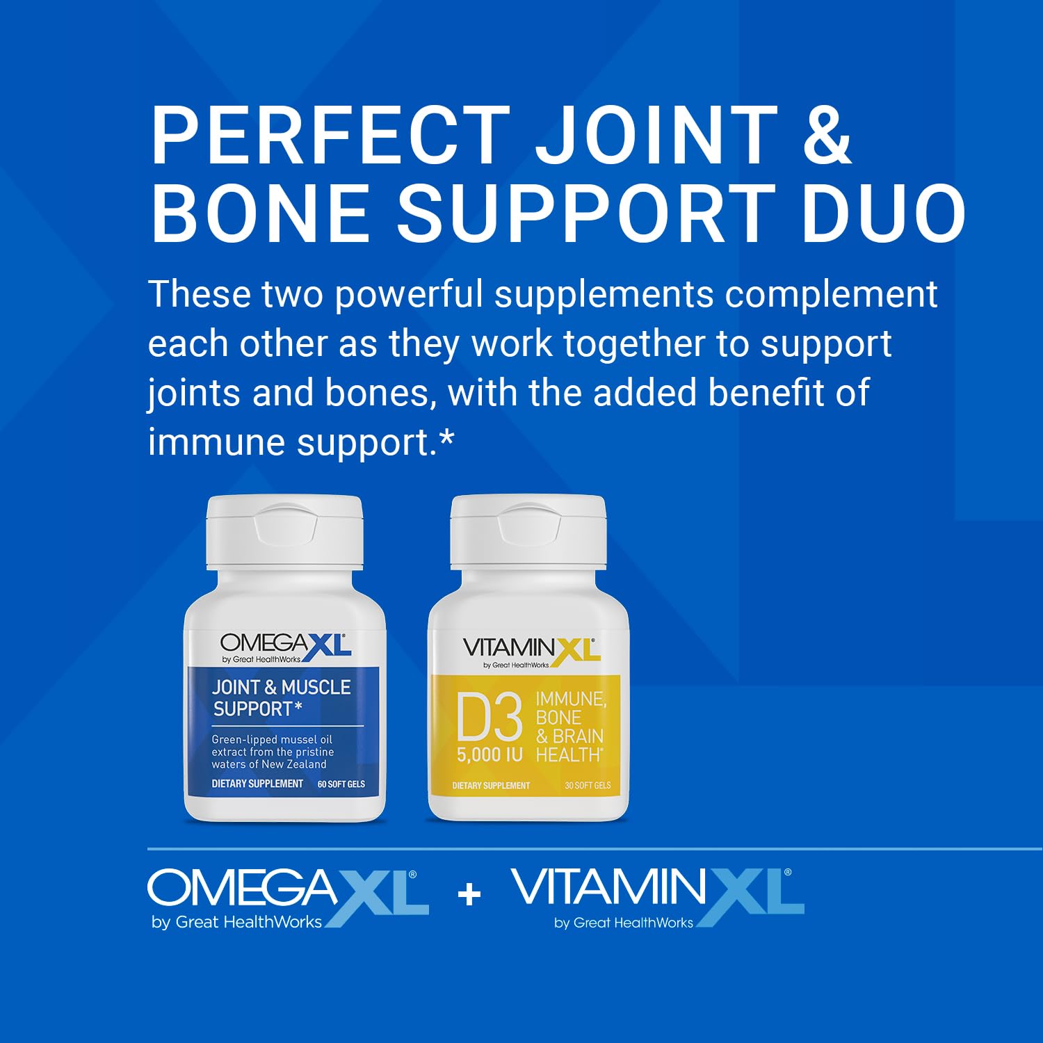 OmegaXL joint supplement 60 count bottle details