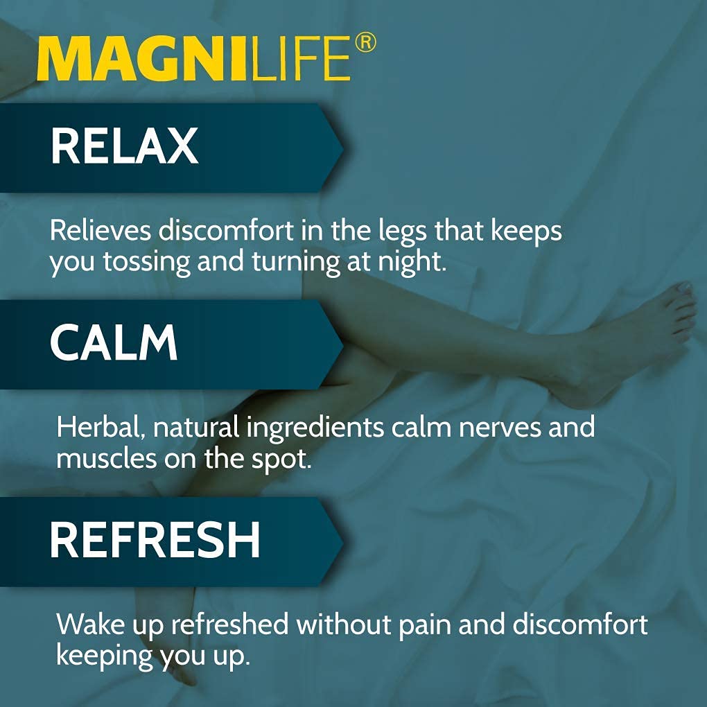 Side view of MagniLife Relaxing Leg Cream 4 Ounce jar