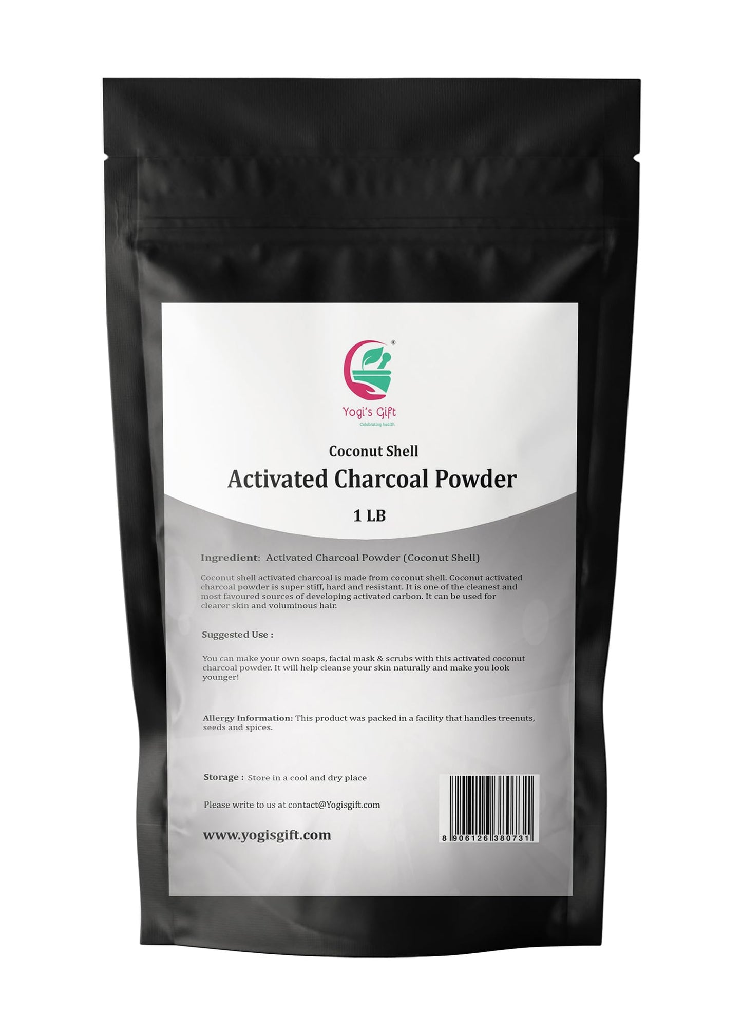 Ultra fine grounded activated coconut charcoal powder for DIY face masks and teeth whitening