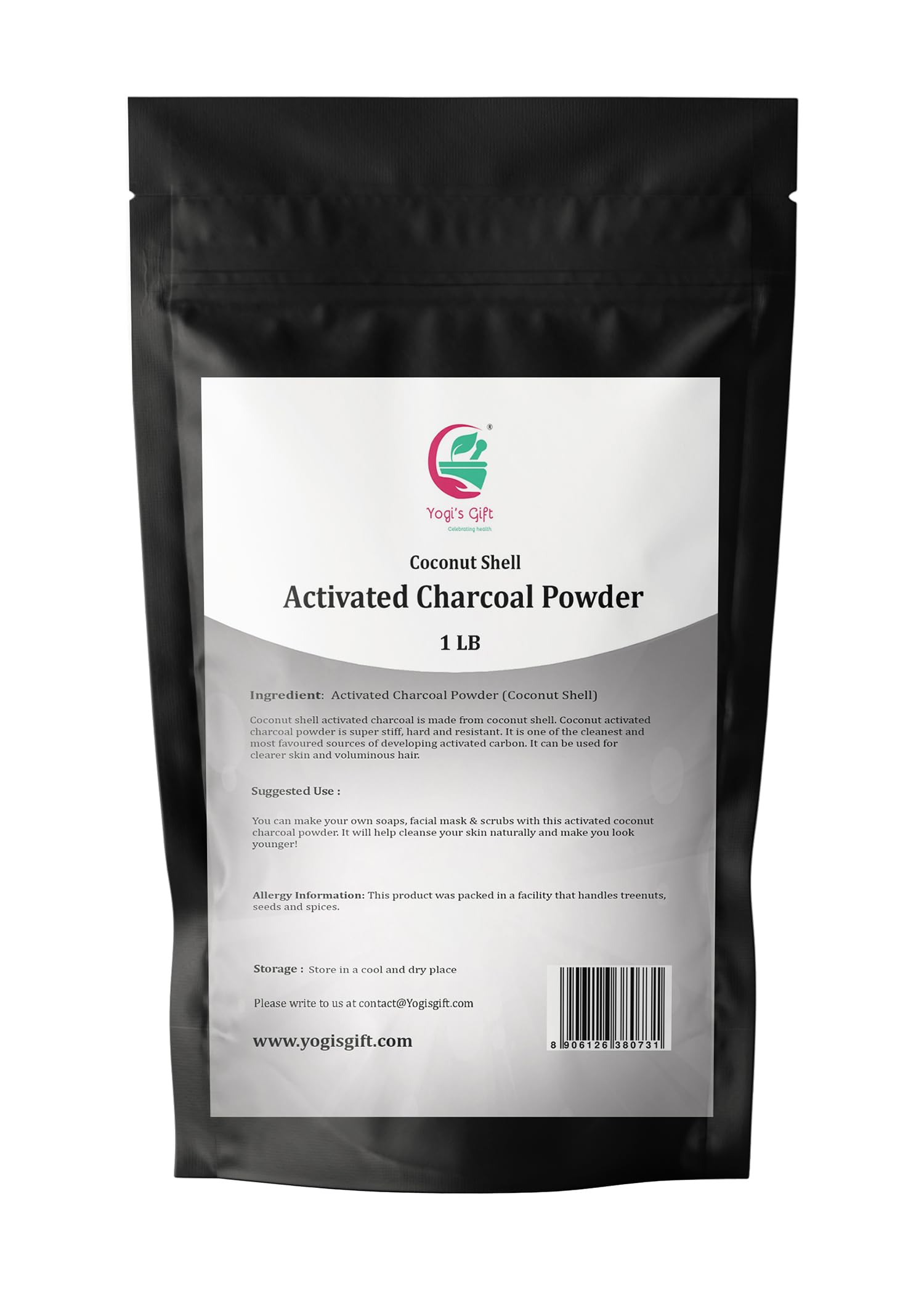 Ultra fine grounded activated coconut charcoal powder for DIY face masks and teeth whitening