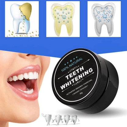 Enamel safe Lythor teeth brightening powder container label view