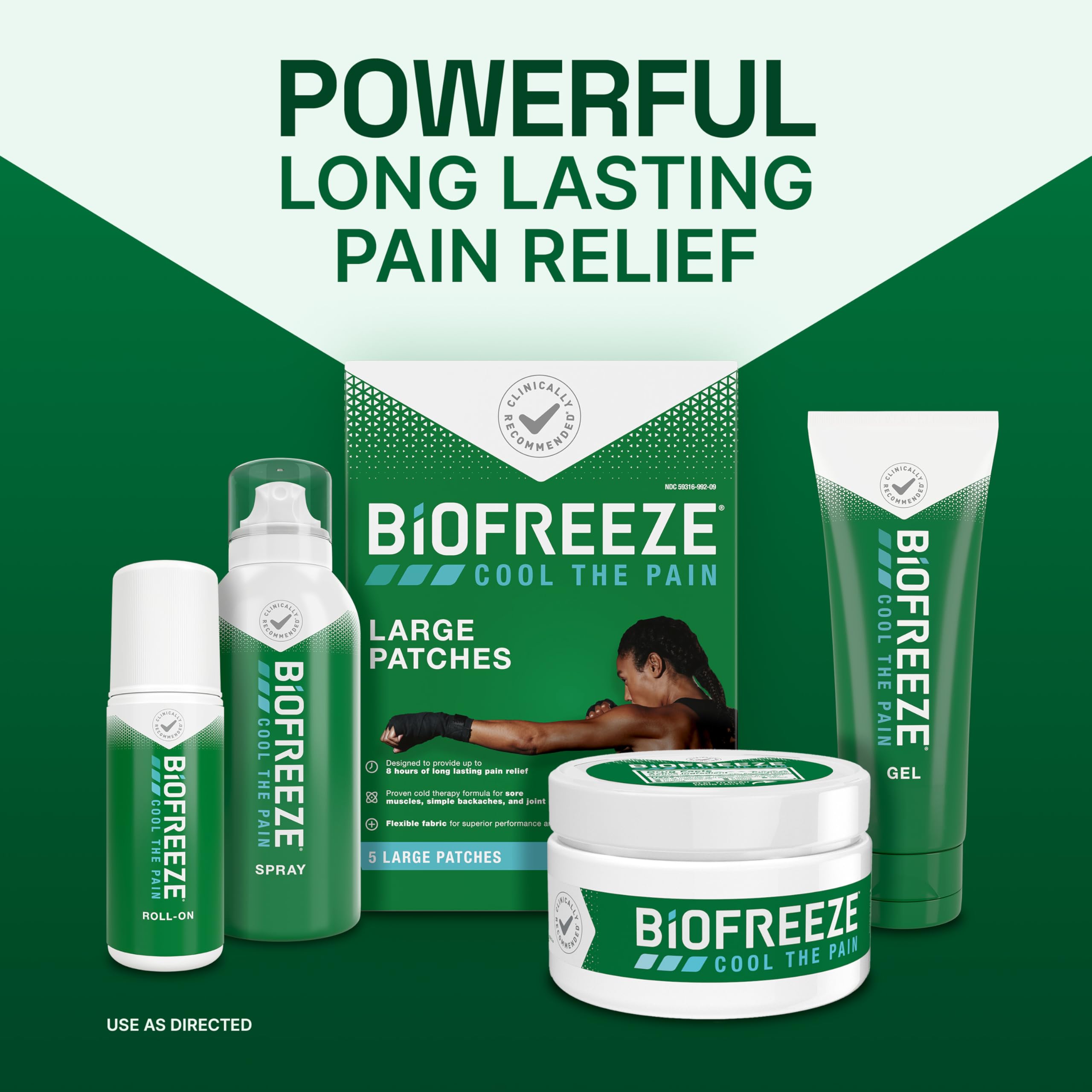 Biofreeze Pain Relief Roll On bottle in a gym bag