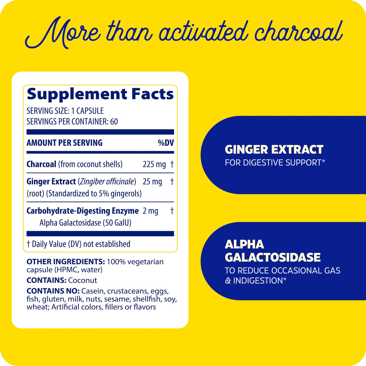 Enzymedica digestive formula capsule showing premium blend with ginger and enzymes