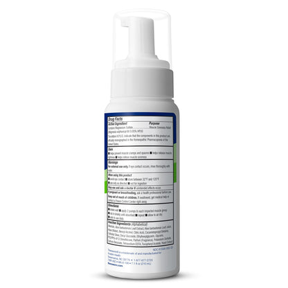 Theraworx muscle relief foam application on leg