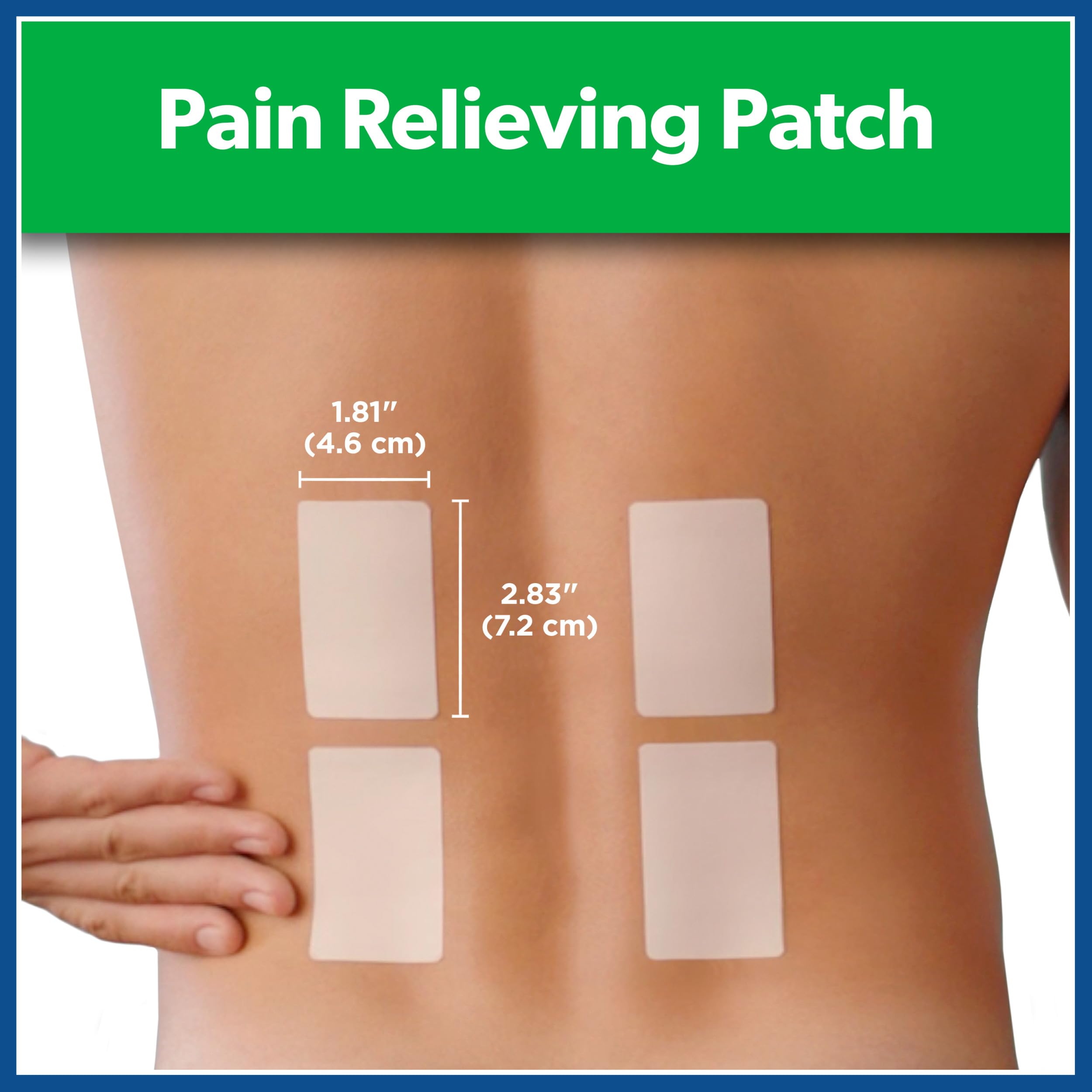 Side view of Salonpas 60 count pain relief patch packaging