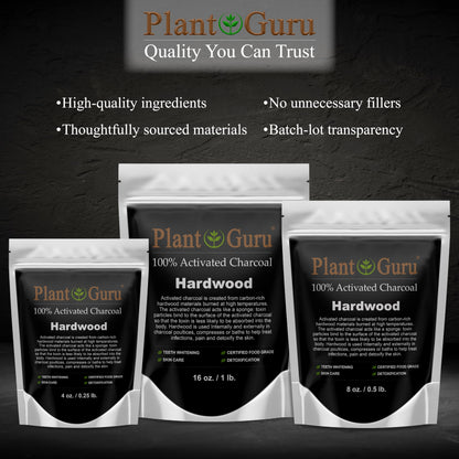 Bulk sixteen ounce bag of Plant Guru kosher certified charcoal powder