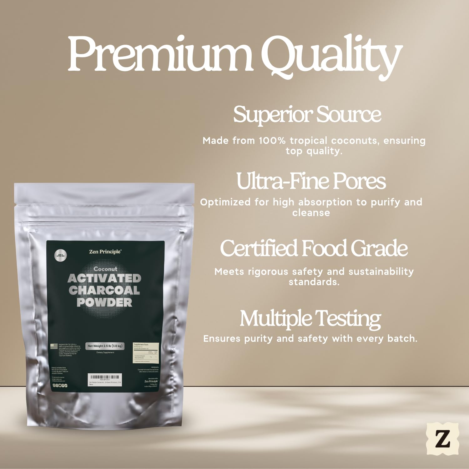 Authentic Zen Principle 12 Ounce packaging displaying the official brand seal and usage instructions