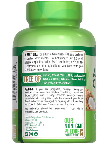 Authentic USA premium activated charcoal supplement container on a clean background.