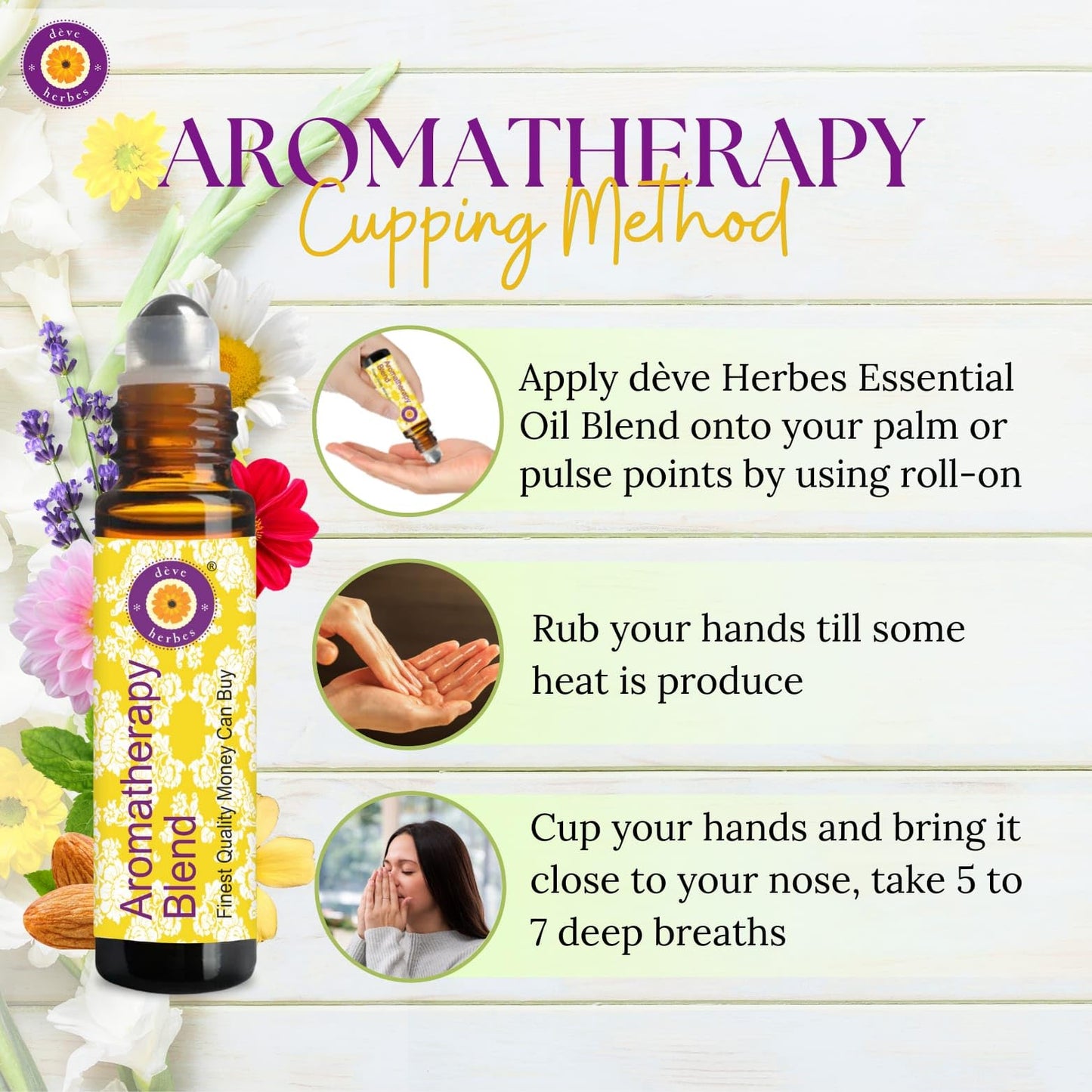 Close up of the rollerball applicator on the Deve Herbes period pain relief essential oil bottle