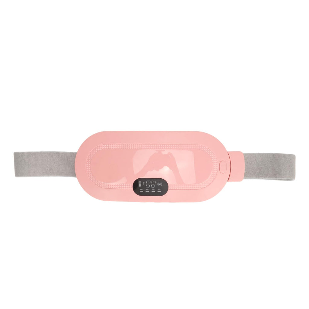 Close up of digital display on portable period cramp massager