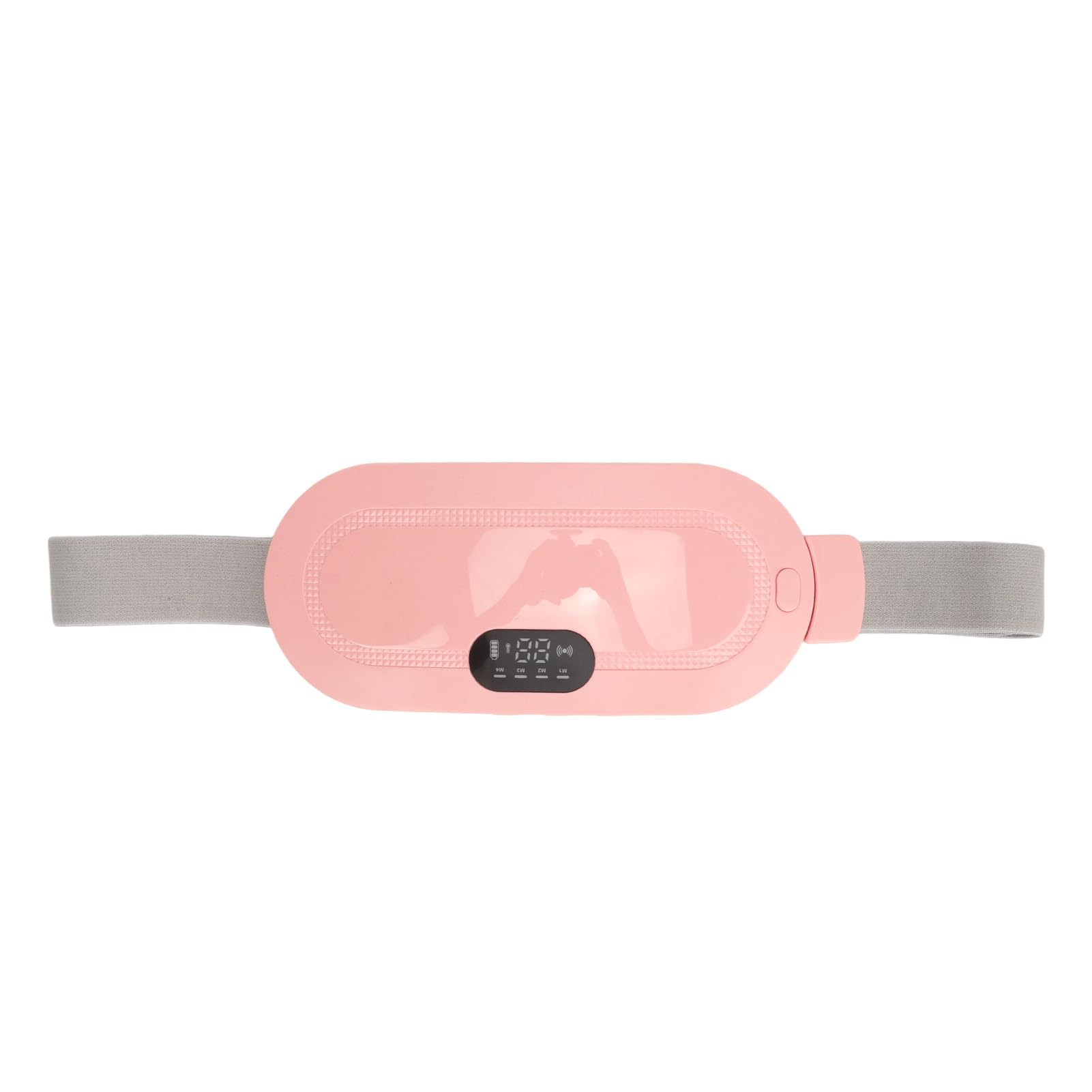 Close up of digital display on portable period cramp massager