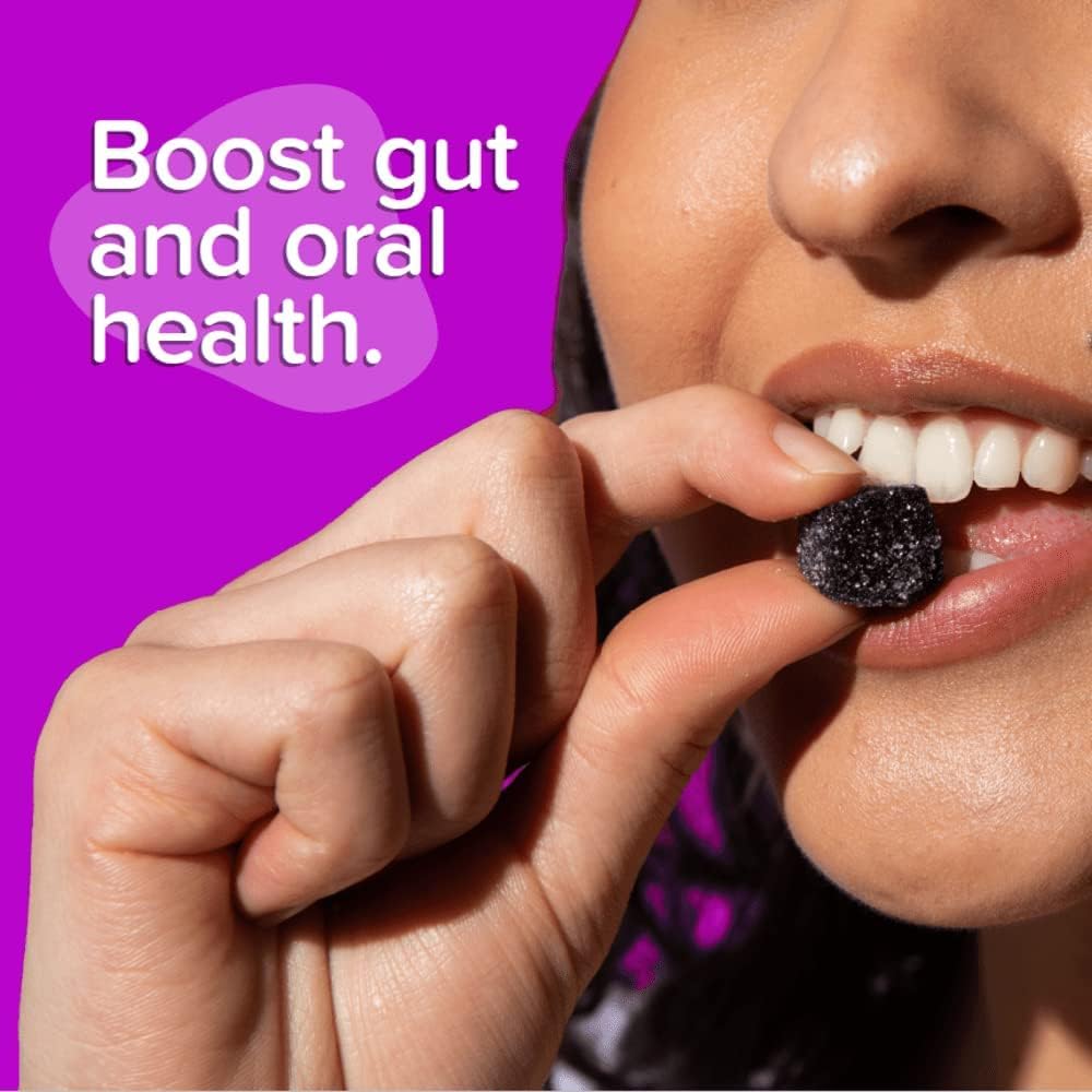 Gumi Nutrition açaí flavored detox gummies back label with ingredient facts