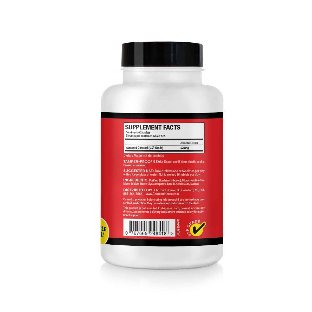 Charcoal House kids activated charcoal supplement for stomach relief and gas support