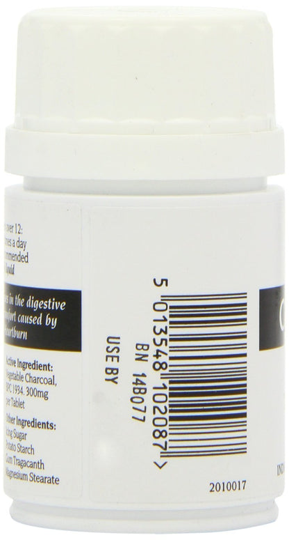 Bragg natural activated charcoal supplement packaging showing instructions and benefits