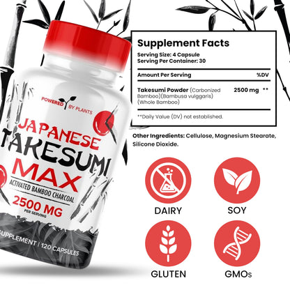 Highly porous takesumi bamboo charcoal daily serving information and usage directions
