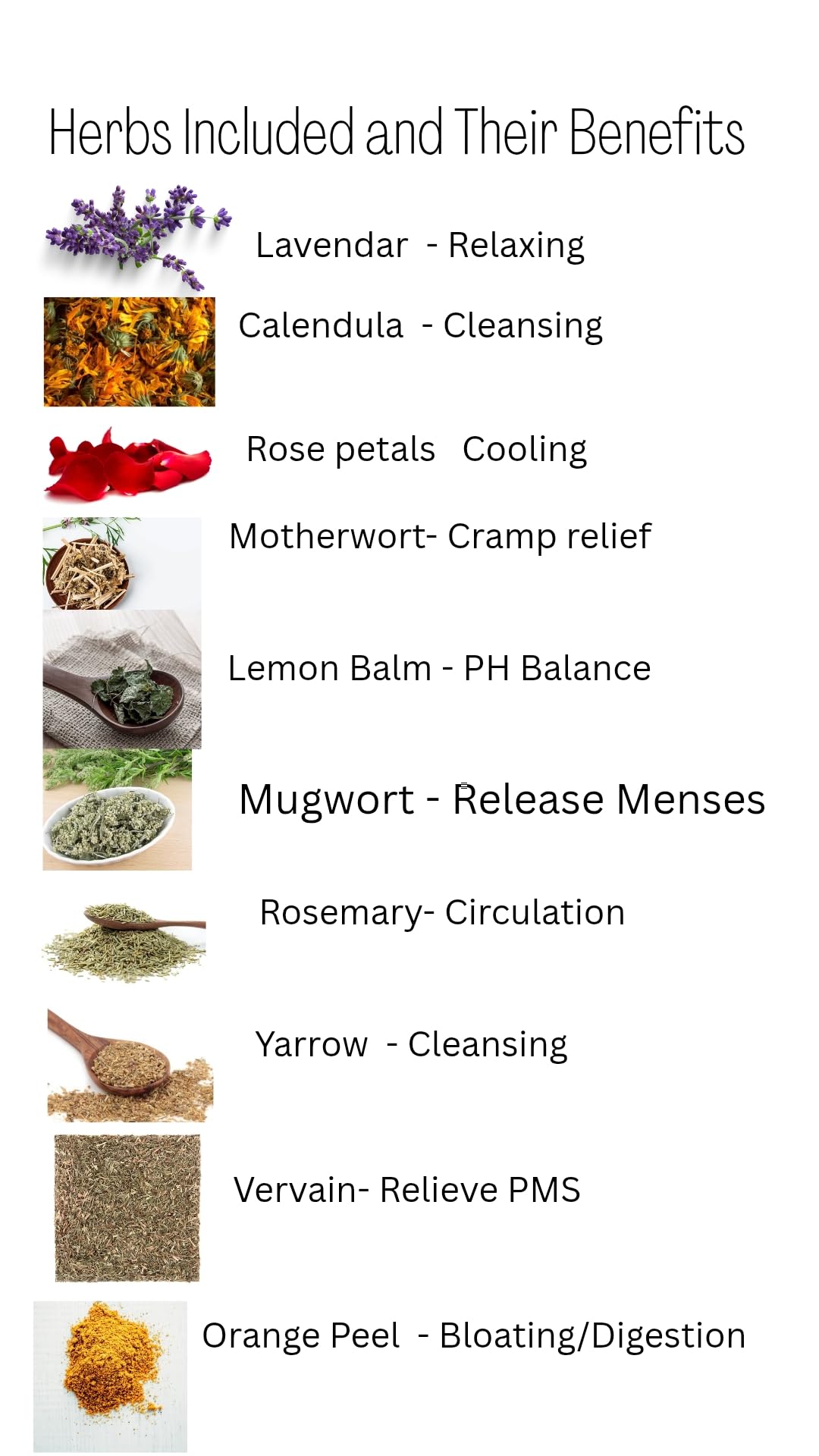 Instructions for using Her Pink Pearl steaming herbs