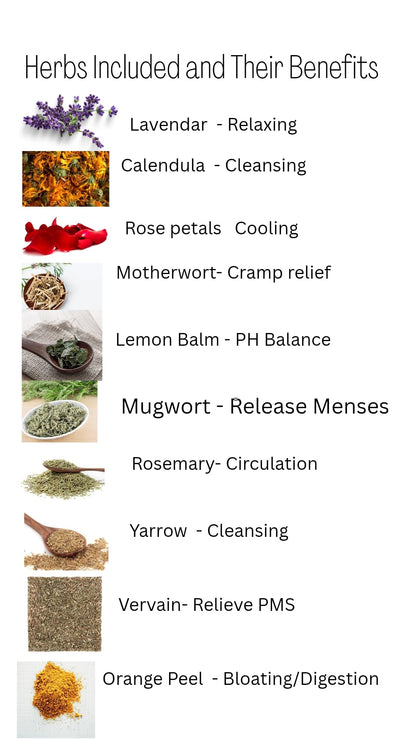Instructions for using Her Pink Pearl steaming herbs