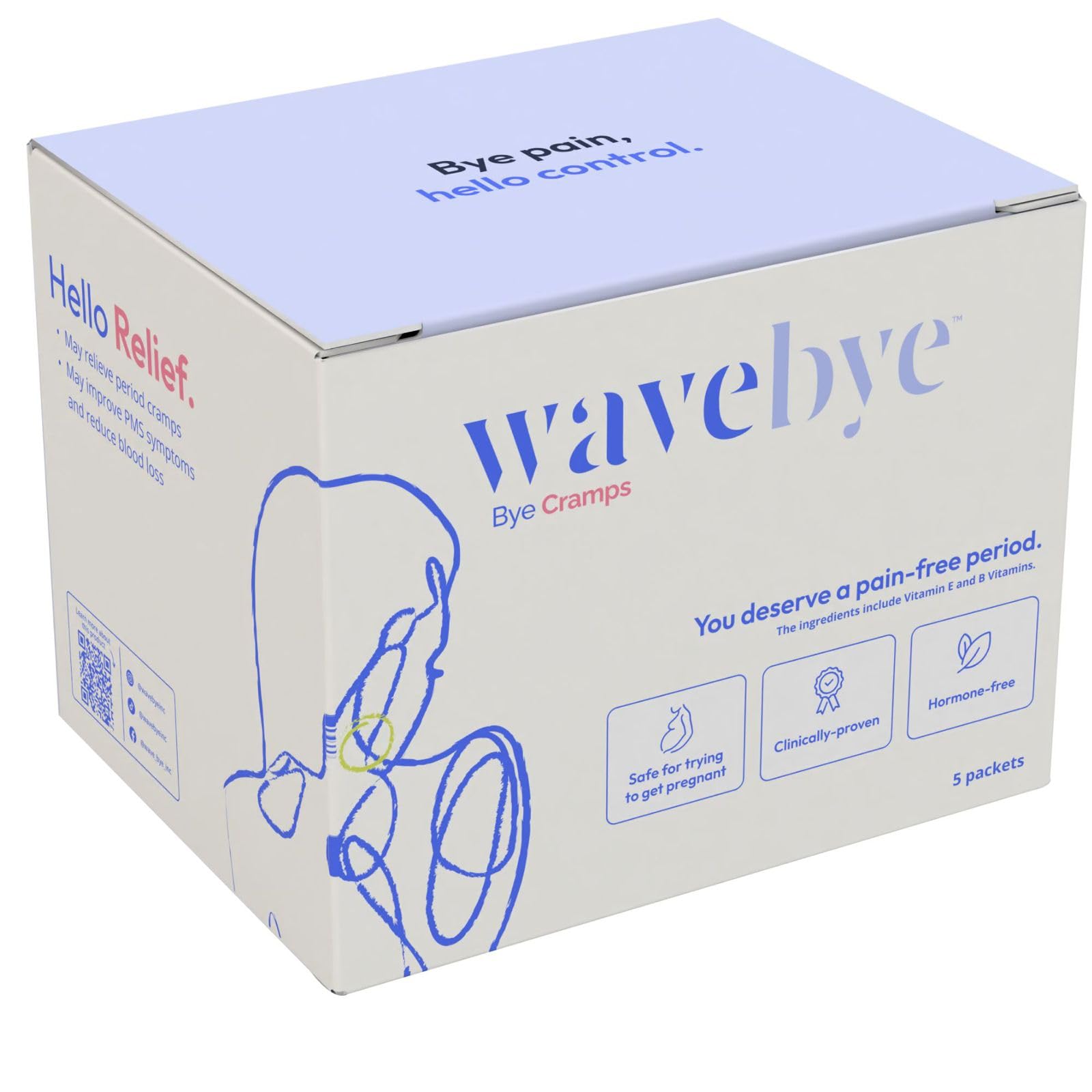 Authentic USA imported Wave Bye period relief supplement